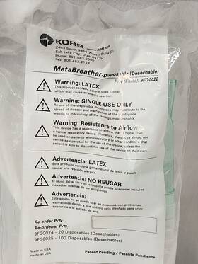 9fg0022 Korr Meta Breathing Tubes