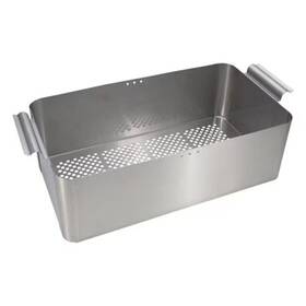 13518 L&r Ultrasonics 1-piece Stainless Steel Solid Side Draining Basket 15x9x5