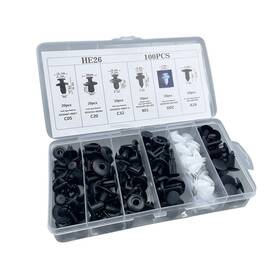 Lainloy-lnoy-047 Lainloy 100pcs Plastic Car Body Trim Clips Universal Bumper Rivets Fasten