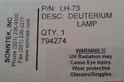 Lh-73 Sonntek Lh 73 Deuterium Lamp