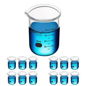 Bkl050-012 Maccx 1.7oz 50ml Sturdy Glass Beaker 3.3 Borosilicate Griffin Low Form With Print