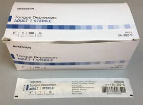 24-202-s Mckesson Tongue Depressors Adult Sterile 6 Inch 100pcs/box 24-202-s Mckesson Tongue Depressors Adult Sterile 6 Inch 100pcs/box