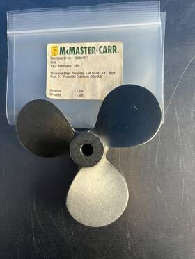 Mcmaster-carr 8046k3 Mcmaster-carr Stainless Steel Propeller Left Hand 3/8 Inch Bore 5 Diameter