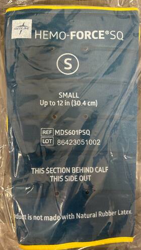 Medline Mds601psq Small Calf-length Hemo-force Sequential Dvt Sleeve 1 Pair New