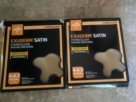 Msc5475 Medline 2 Boxes Exuderm Satin Hydrocolloid Wound Sterile Dressing 6x6.5