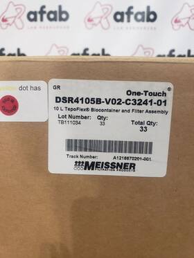Dsr4105b-v02-c3241-01 Meissner 10l Tepoflex Biocontainer And Filter Assembly -