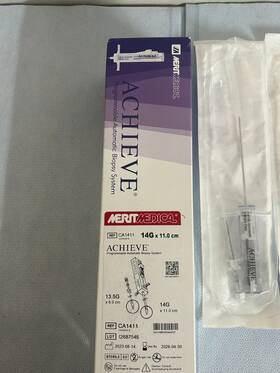 Ca1411 Merit Medical 5 X Achieve Programmable Automatic Bio System 14g 11cm