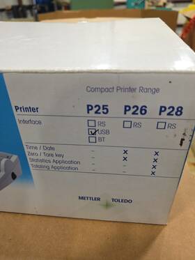Usb-p25 Mettler Usb-25 Toledo Compact Lab Printer New In Box Rs P25 Paper And Ps