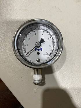 Yy1301015 Millipore Pressure Gauge 1/4 Npt 0-100 Psi Stainless Steel 7 Bar