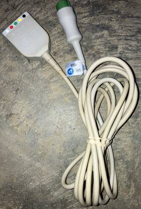 0010-30-42719 Mindray 12 Pin 3/5 Lead Ecg Host Cable Def-p Ev6201 Tested
