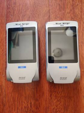 Ref-53399 Nova Medical Lot Of 2 Stat Strip Glu Glucose Meter Battery Not Included