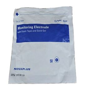 No.v2237 Novaplus Cat Monitoring Electrode With Foam Tape And Solid Gel Qty 50