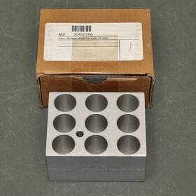 30400186 Ohaus Modular Dry Bath Heater Block 21mm X 45mm 9 Wells Aluminum