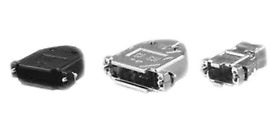 Dmh-b-003 Pack Of 11pcs Connector 25 Position Two Piece Backshell Silver 180