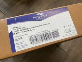 107-4087 Patterson Dental Sterilization Wraps 20 In X 500/case New