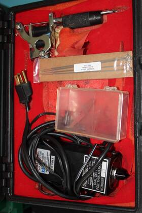 561-rc Plas Lab Vtg Spaulding Special Electric Animal Tattoo Marker Kit Ssemk