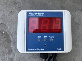 99091 Pureaire Remote Digital Led Display By - 0-25% Oxygen Alarm Indicator 99091 Pureaire Remote Digital Led Display By - 0-25% Oxygen Alarm Indicator