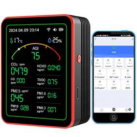 Zn-mt29 Risoon Wifi Air Quality Monitor 15-in-1 Smart Tester With Pm ... Fast Ship