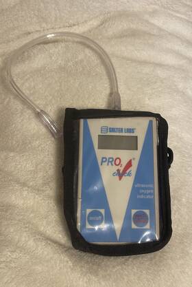 Pr26305 Salter Labs Pro 2-1 Check Ultrasonic Oxygen Indicator Works Great With Case