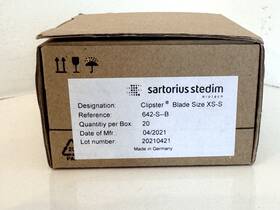 642-s-b Sartorius Stedim Biotech Clipster Blade Size Xs-s / Box Of 20 Blades Nib 642-s-b Sartorius Stedim Biotech Clipster Blade Size Xs-s / Box Of 20 Blades Nib