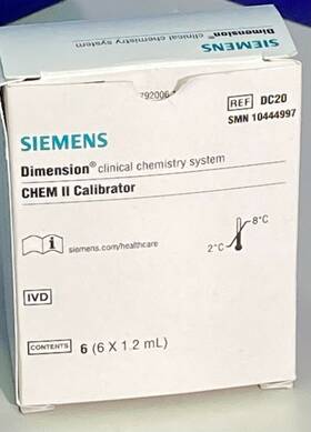10444997 Siemens Dade Dimension Chem Ii Calibrator 2x1.2ml Pn# 10444997 Siemens Dade Dimension Chem Ii Calibrator 2x1.2ml Pn#