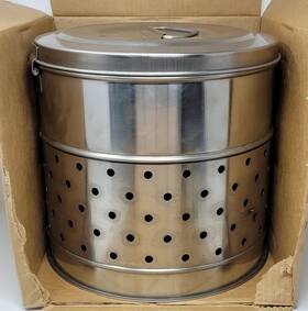 Ns-7-cd Simplex Sheet Metal Works Vtg Sterilization Dressing Drum Container 12 X Inch Usa