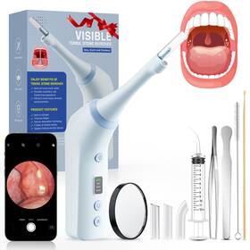Fcce-11 Siqiong Electronic Tonsil Stone Remover With Camera Removal Kit 3 Blue