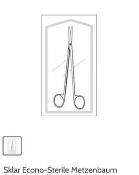 96-2516 Sklar Sterile Metz Scissors Str 5.5 Sterl Cs50