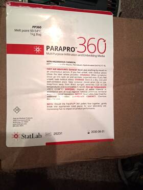 Pp360 Statlab New Case Of 8 - 1 Kb Bags Parapro 360 Expires 08-31-2030