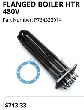 Steris P764333914 Boiler Element 480 Vac 45kw 764333914 New