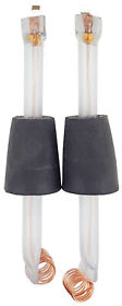 501-2-10 Straight Platinum Electrolysis Electrodes With Stoppers Pack Of 10 Pairs By Go