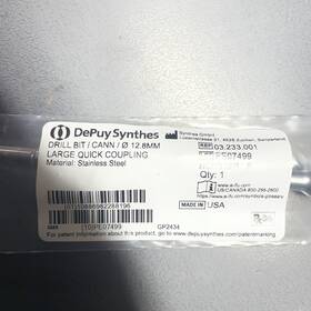 03.233.001 Synthes Depuy Drill Bit 12.8 Mm Dia. Large Quick-coupling 03.233.001 Synthes Depuy Drill Bit 12.8 Mm Dia. Large Quick-coupling