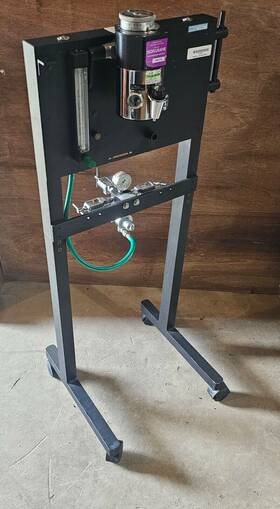 119681 System Specialties Vetequip Rolling Veterinary Isoflurane Vaporizer Cart Manifold Tubing Wrnty