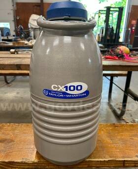 Cx-100-11b Taylor Wharton Liquid Nitrogen Dewar Shipper And Case 4.1 Liter Cap