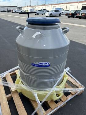 Ls4800 Taylor Wharton Taylor-wharton Laboratory Liquid Nitrogen Dewar With Enpac Spill Scooter