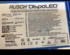 77700 Teleflex Rusch Dispoled Fiber Optic Laryngoscope Handle Single-use Qty10
