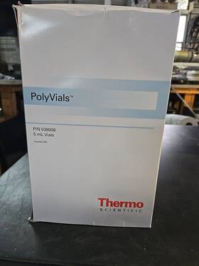 038010 Thermo Scientific Box Of 250 Poly Vials 0.5 Ml New 038010 Thermo Scientific Box Of 250 Poly Vials 0.5 Ml New