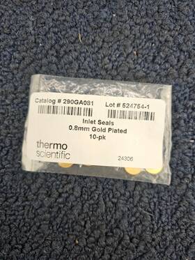 290ga081 Thermo Scientific Qty 10 Inlet Seals 0.8mm Gold Plated