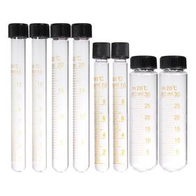 Ttihdw42xu074zk9100 Ukcoco Graduated Glass Test Tubes With Screw Caps Heat Resistant Centrifuge 6