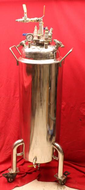 Solv-100lb-jack-asme-c Usa Lab Asme Fully Equipped Jacketed Solvent Tank 100lb W. Sight Glasses Valve