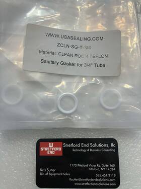 Zcln-sg-t-3 Usa Sealing Lot Of 17 Zcln-sg-t-3/4 Clean Room Teflon Sanitary Gasket For 3/4 Tube Ptfe New