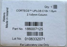 186007125 Waters Qty 2 Vanguard Pre-columns 2.1 X 5mm Column - C18 1.6 M