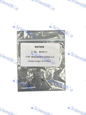 6070117 Waters 1/16 Inch Vespel Graphite Ferrule 2 Pcs Genuine Oem New Open Box