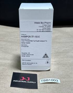 A40mpgr-tf-150-e Webb Bio-pharm 25 1.5 Inch Ptfe/epdm Tuf-flex Unitized Tc Gasket
