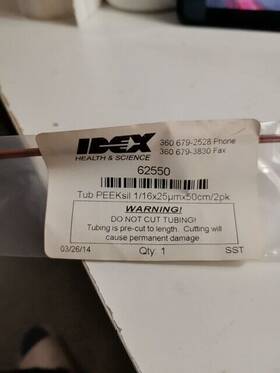 62550 Zoll Peeksi Tubing 1/16 Inch Od X 25 M Id Orange 50cm - 2 Pack 62550 Zoll Peeksi Tubing 1/16 Inch Od X 25 M Id Orange 50cm - 2 Pack