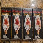 Lot Of 4 Vintage Satco S3659 120V -3 Watt Flicker Candle Light Bulbs New Nos. Fixed Price $16.99.