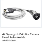 Arthrex 4K Synergy UHD4 Ultra Camera Head, Autoclavable AR-3210-0031. Fixed Price $4750.00.