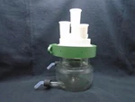 Chemglass 200ML Jacketed Reaction Vessel Body Lid GL14 Clamp. Fixed Price $1009.99.