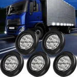 5PCS 2" Round 9 Led White Side Lights Marker W/ Black Grommet For Truck Trailer. Fixed Price $21.97.