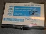 Vwr Spectrophotometer Cell, Ultraviolet, Micro, Black Walled, 10MM, 58016-505. Fixed Price $200.00.